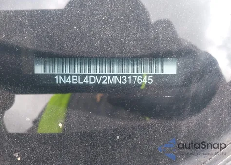 2021 Nissan Altima Sv Fwd from USA, damaged, VIN 1N4BL4DV2MN317645